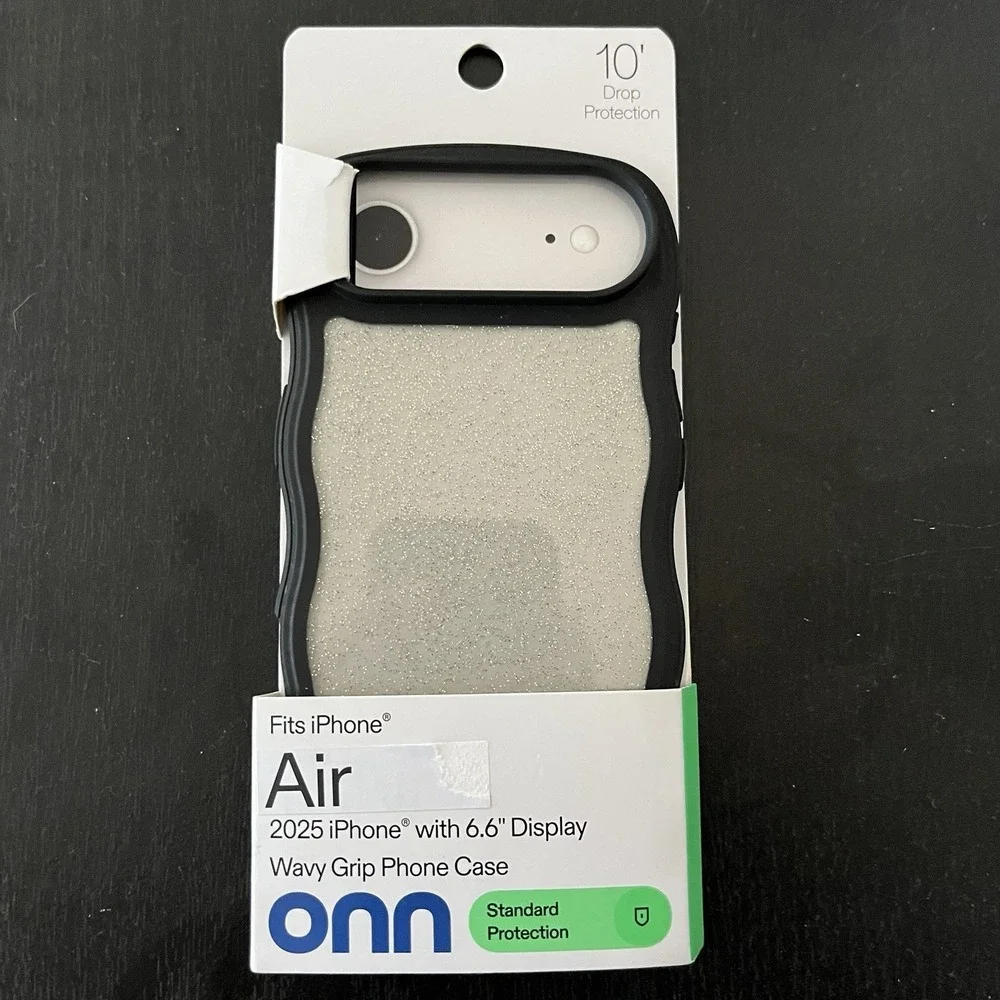 ONN Wavy Grip Glitter Phone Case for iPhone Air 2025 6.6